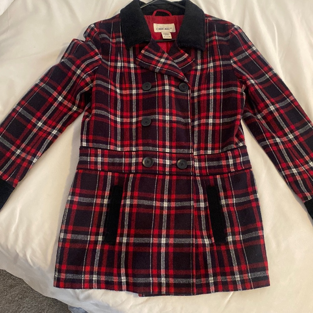 Plaid button up jacket